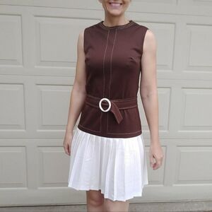 vintage mod DROPPED WAIST DRESS gay gibson S